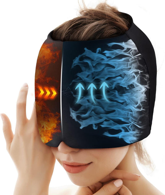 Ultimate Migraine and Sinus Relief: Revitalize with Hot/Cold Therapy Gel Hat for Instant Pain Relief!