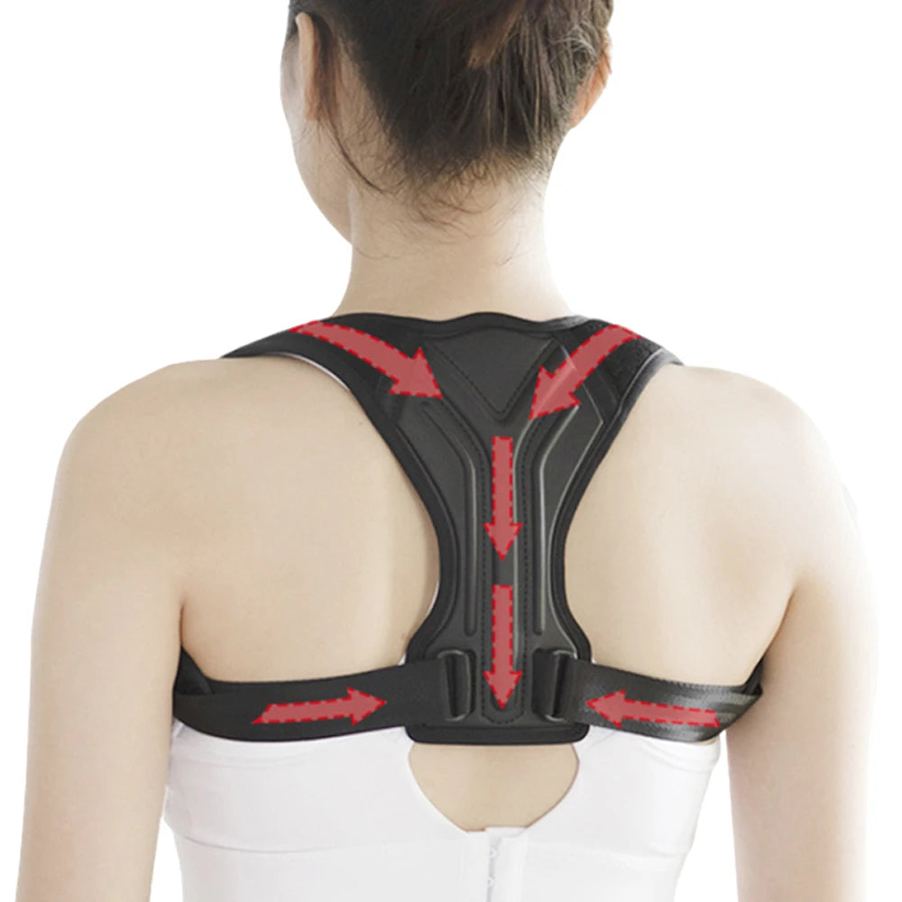Posture Corrector Pro Adjustable Back and Shoulder Brace for Home, Office, and Sports